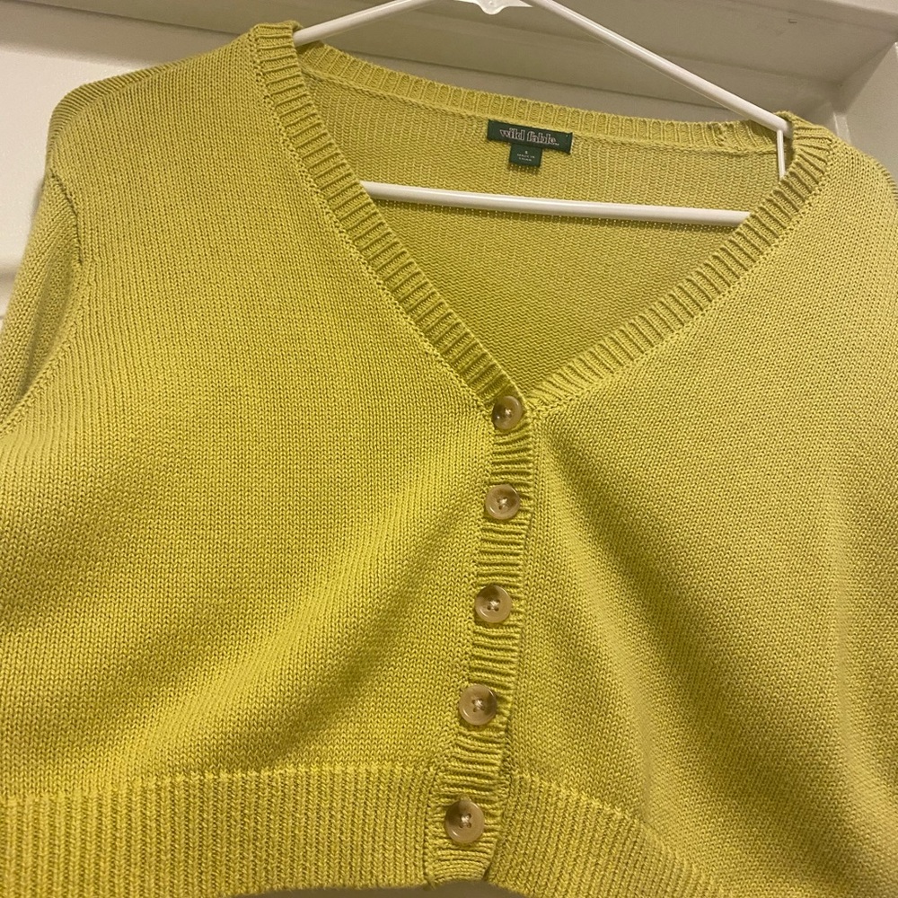 Wild Fable Cropped Button-Up Cardigan